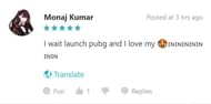A snippet from the review section